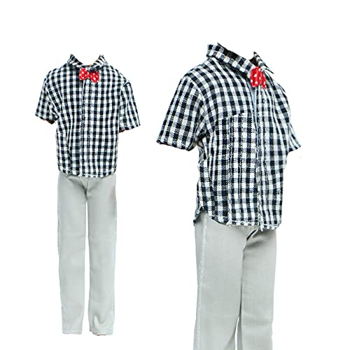 BJDBUS 5 Sets Casual Wear Shirt Trousers Doll Clothes for Boy Dolls