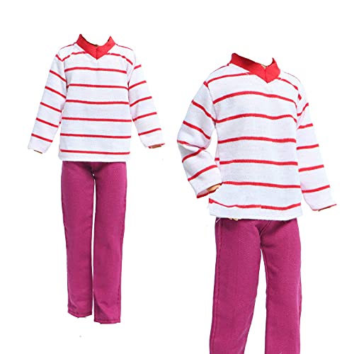 BJDBUS 5 Sets Casual Wear Shirt Trousers Doll Clothes for Boy Dolls