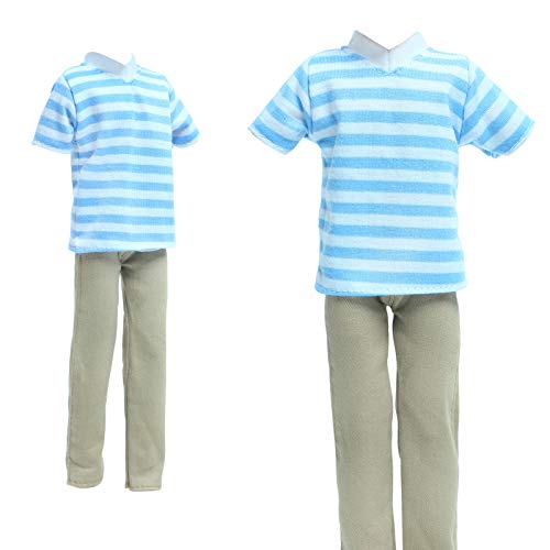 BJDBUS 5 Sets Casual Wear Shirt Trousers Doll Clothes for Boy Dolls