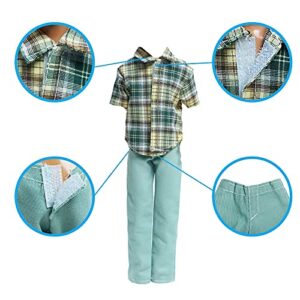 BJDBUS 5 Sets Casual Wear Shirt Trousers Doll Clothes for Boy Dolls