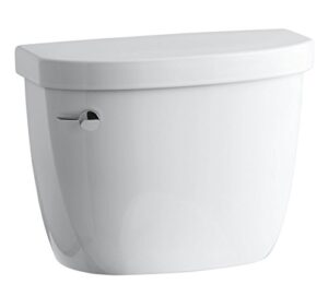 kohler 4369-0 cimarron 1.28 gpf toilet tank with aquapiston flush technology and left-hand trip lever, white