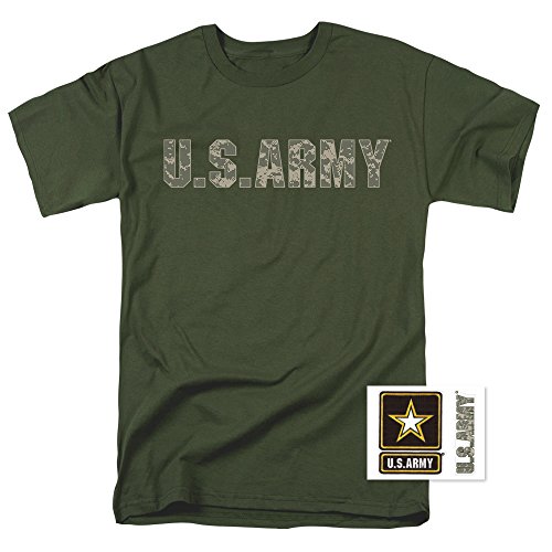 Popfunk U.S. Army Camo Green T Shirt & Stickers (Medium)