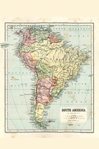 south america 19th century antique style map travel world map with cities in detail map posters for wall map art wall decor geographical illustration travel cool wall decor art print poster 12x18
