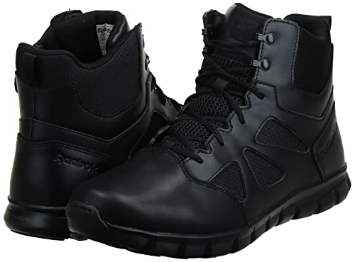 Reebok mens Sublite Cushion 6 Inch Military Tactical Boot, Black, 7.5 Wide US