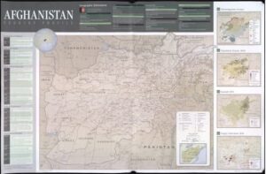 infinite photographs 2012 map afghanistan country profile ; afghanistan provinces and districts. - size: 16x24 - ready to