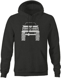1980's 90's truck shirt k5 blazer lifted mud tires truck sweatshirt - large charcoal