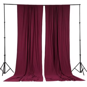 balsacircle 10 ft x 10 ft burgundy polyester photography backdrop drapes curtains panels - wedding decorations home party reception supplies
