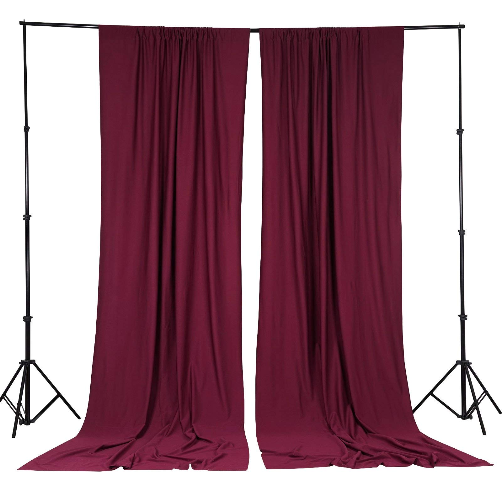 BalsaCircle 10 ft x 10 ft Burgundy Polyester Photography Backdrop Drapes Curtains Panels - Wedding Decorations Home Party Reception Supplies