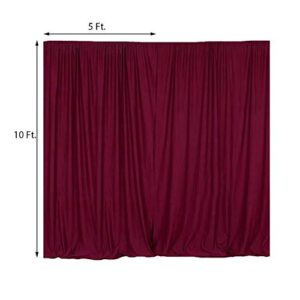 BalsaCircle 10 ft x 10 ft Burgundy Polyester Photography Backdrop Drapes Curtains Panels - Wedding Decorations Home Party Reception Supplies