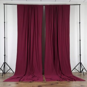 BalsaCircle 10 ft x 10 ft Burgundy Polyester Photography Backdrop Drapes Curtains Panels - Wedding Decorations Home Party Reception Supplies