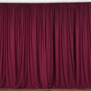 BalsaCircle 10 ft x 10 ft Burgundy Polyester Photography Backdrop Drapes Curtains Panels - Wedding Decorations Home Party Reception Supplies