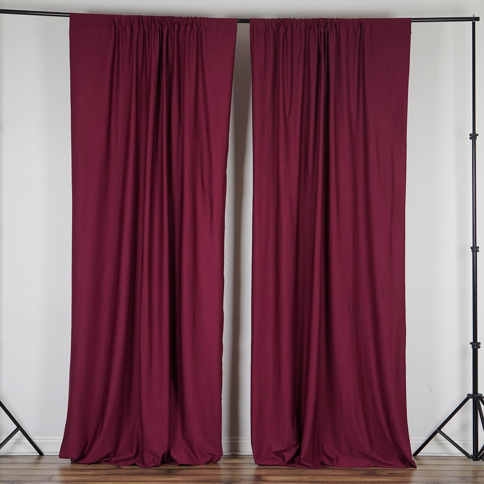 BalsaCircle 10 ft x 10 ft Burgundy Polyester Photography Backdrop Drapes Curtains Panels - Wedding Decorations Home Party Reception Supplies