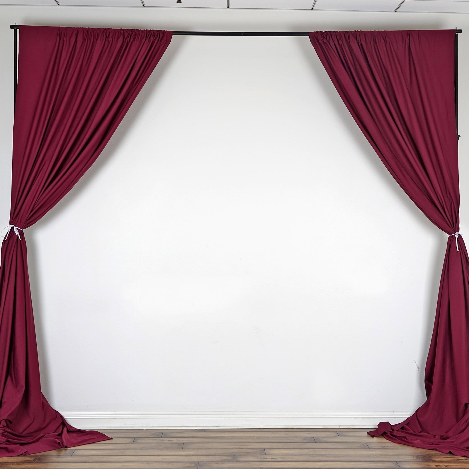 BalsaCircle 10 ft x 10 ft Burgundy Polyester Photography Backdrop Drapes Curtains Panels - Wedding Decorations Home Party Reception Supplies