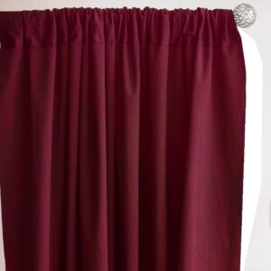 BalsaCircle 10 ft x 10 ft Burgundy Polyester Photography Backdrop Drapes Curtains Panels - Wedding Decorations Home Party Reception Supplies