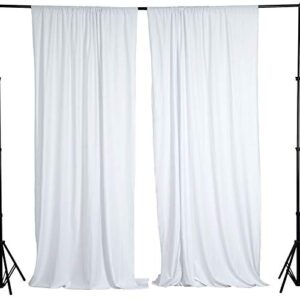 balsacircle 10 ft x 10 ft white polyester photography backdrop drapes curtains panels - wedding decorations home party reception supplies