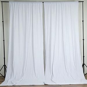 BalsaCircle 10 ft x 10 ft White Polyester Photography Backdrop Drapes Curtains Panels - Wedding Decorations Home Party Reception Supplies