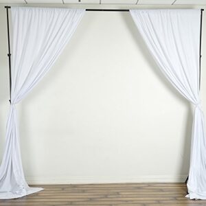 BalsaCircle 10 ft x 10 ft White Polyester Photography Backdrop Drapes Curtains Panels - Wedding Decorations Home Party Reception Supplies