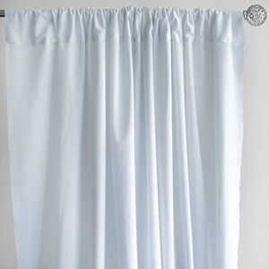 BalsaCircle 10 ft x 10 ft White Polyester Photography Backdrop Drapes Curtains Panels - Wedding Decorations Home Party Reception Supplies