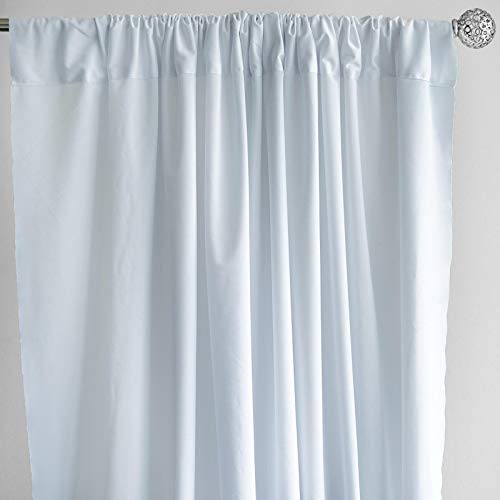 BalsaCircle 10 ft x 10 ft White Polyester Photography Backdrop Drapes Curtains Panels - Wedding Decorations Home Party Reception Supplies