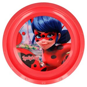 lady bug miraculous plastic plate (stor 86912)