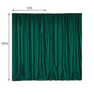 BalsaCircle 10 ft x 10 ft Hunter Green Polyester Photography Backdrop Drapes Curtains Panels - Wedding Decorations Home Party Reception Supplies
