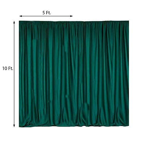 BalsaCircle 10 ft x 10 ft Hunter Green Polyester Photography Backdrop Drapes Curtains Panels - Wedding Decorations Home Party Reception Supplies