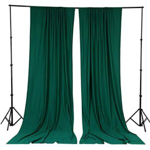 balsacircle 10 ft x 10 ft hunter green polyester photography backdrop drapes curtains panels - wedding decorations home party reception supplies