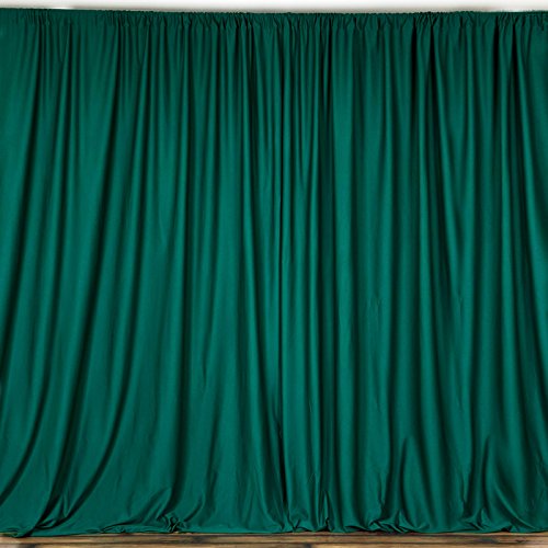 BalsaCircle 10 ft x 10 ft Hunter Green Polyester Photography Backdrop Drapes Curtains Panels - Wedding Decorations Home Party Reception Supplies