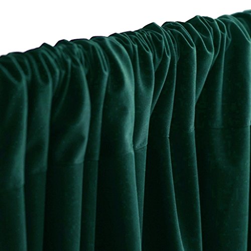 BalsaCircle 10 ft x 10 ft Hunter Green Polyester Photography Backdrop Drapes Curtains Panels - Wedding Decorations Home Party Reception Supplies