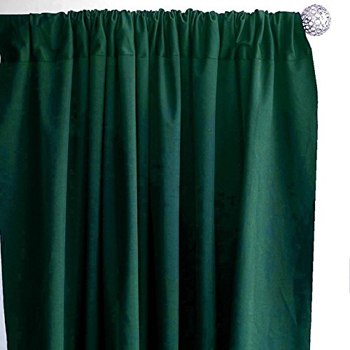 BalsaCircle 10 ft x 10 ft Hunter Green Polyester Photography Backdrop Drapes Curtains Panels - Wedding Decorations Home Party Reception Supplies