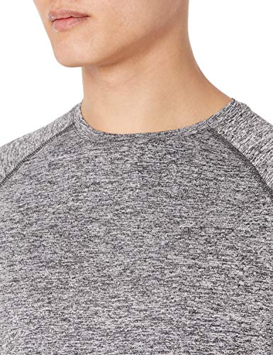 Amazon Essentials Men's Tech Stretch Long-Sleeve T-Shirt (Available in Big&Tall), Dark Grey Heather, Large