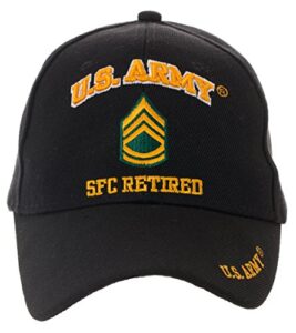 officially licensed us army retired baseball cap - multiple ranks available! (sergeant first class)