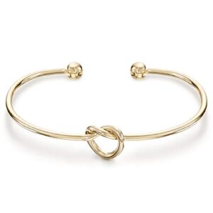 pavoi 14k gold plated forever love knot infinity bracelets for women | yellow gold bracelet