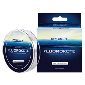 KastKing FluoroKote Fishing Line - 100% Pure Fluorocarbon Coated - 10LB 300Yds/274M Premium Spool - Upgrade from Mono and Perfect Substitute for Solid Fluorocarbon Line