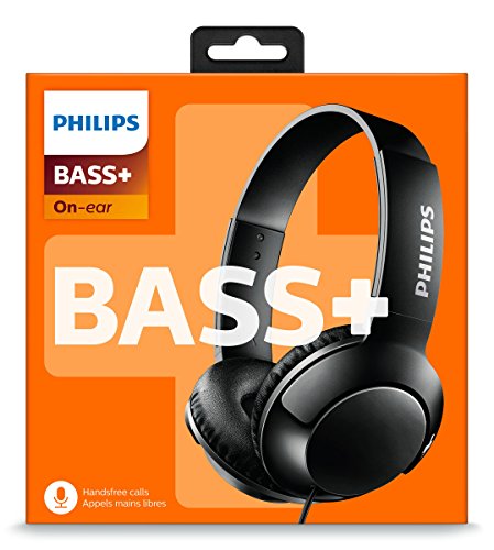 Philips BASS+ On Ear Headphones with Mic - Black (SHL3075BK/27)