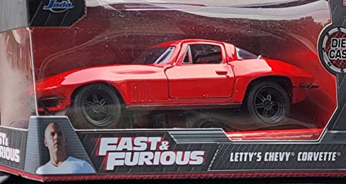 JADA TOYS JADA98306 LETTY'S CHEVY CORVETTE FAST & FURIOUS RED 1:32 DIE CAST