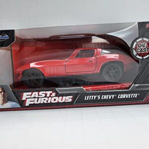 JADA TOYS JADA98306 LETTY'S CHEVY CORVETTE FAST & FURIOUS RED 1:32 DIE CAST