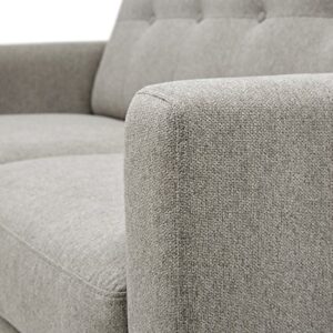 Amazon Brand – Rivet Sloane Mid-Century Modern Loveseat Sofa, 64.2"W, Pebble Grey