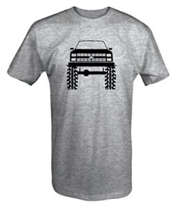 1980's 90's truck shirt k5 blazer lifted mud tires truck t shirt - xlarge heather grey