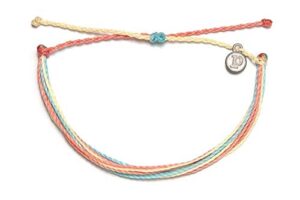 pura vida beach life single bracelet - handcrafted - 100% waterproof wax coated accessories