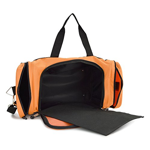 DALIX 21" Blank Sports Duffle Bag Gym Bag Travel Duffel with Adjustable Strap in Orange