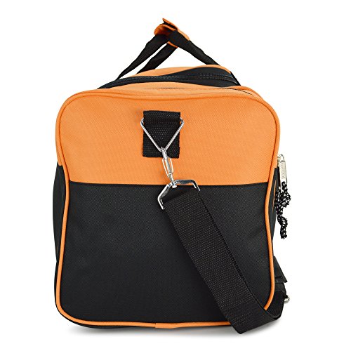 DALIX 21" Blank Sports Duffle Bag Gym Bag Travel Duffel with Adjustable Strap in Orange