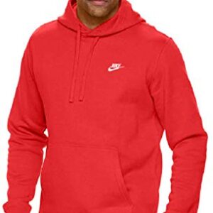 Nike Men's Sportswear Club Pullover Hoodie, University Red/University Red/White