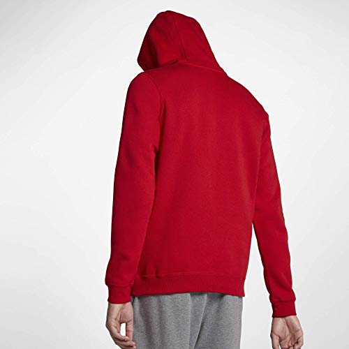 Nike Men's Sportswear Club Pullover Hoodie, University Red/University Red/White