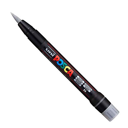 Uni Posca PCF-350 Brush Tipped Paint Marker Art Pen - Fabric Glass Metal Pen - The 6 Most Popular Colours