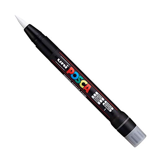 Uni Posca PCF-350 Brush Tipped Paint Marker Art Pen - Fabric Glass Metal Pen - The 6 Most Popular Colours