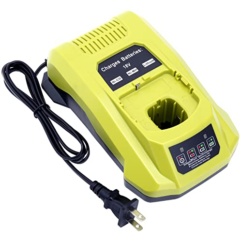 Biswaye Charger Replacement for Ryobi 18V Charger P117 Compatible with Ryobi 12V-18V One+ Lithium-Ion NiCad NiMh Battery P102 P108 P189 P197 P103 P105 P107 P190 P191 PBP002 PBP005