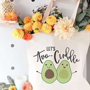 The Cotton & Canvas Co. Let's Avo-cuddle Reusable Grocery Bag and Farmers Market Tote Bag