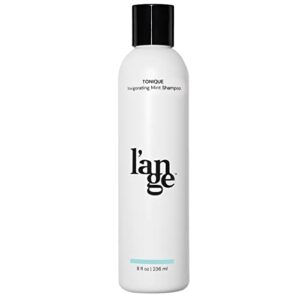 l'ange hair tonique invigorating mint hair shampoo | cooling peppermint & tea tree oil paraben-free hair shampoo | deeply cleanses hair | removes excess oil & buildup from hair & scalp | 8 oz