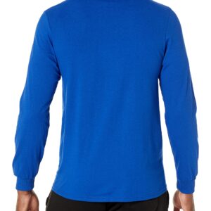 Russell Athletic mens Cotton Performance Long Sleeve T-Shirt, Royal, L